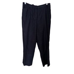 Jones New York Signature Linen  Pants 6 Womens Black Lagom Lagenlook Beachy Boho
